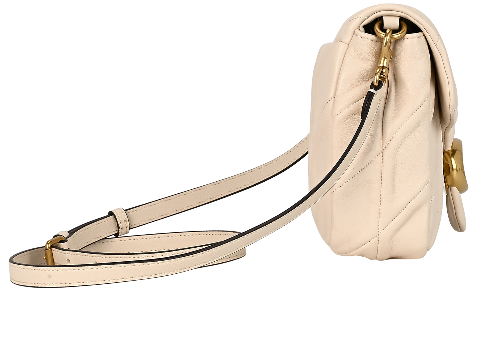 Times Square Tabby, &pound;295, Handbags, Cream, Leather, Side view